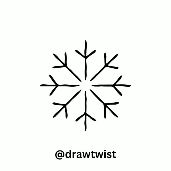 Thick Outlined Snowflake