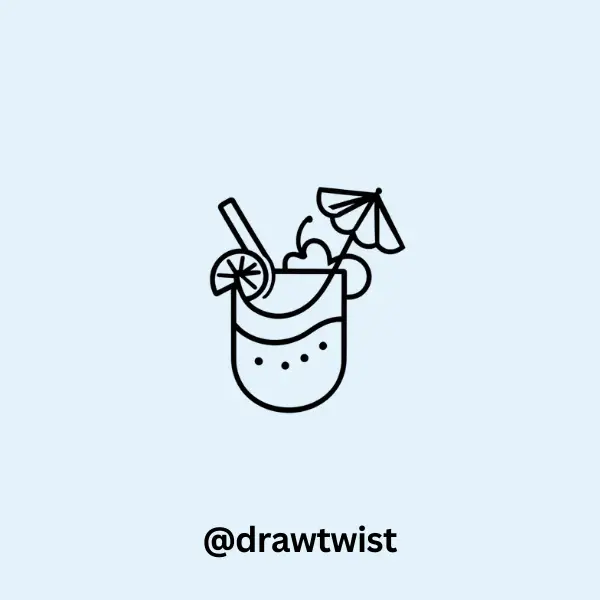 Tropical Drink with Umbrella