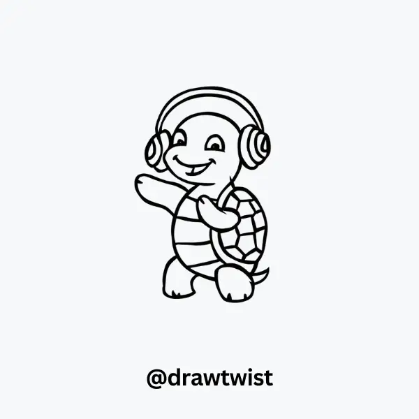 Turtle Dancing with Headphones