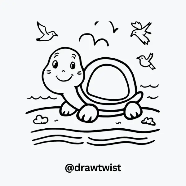 Turtle on a Sandy Beach