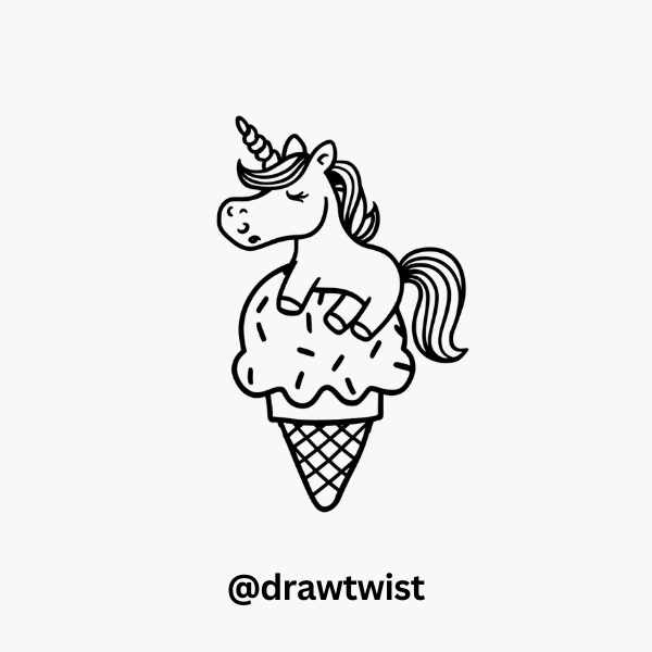 Unicorn Ice Cream Cone