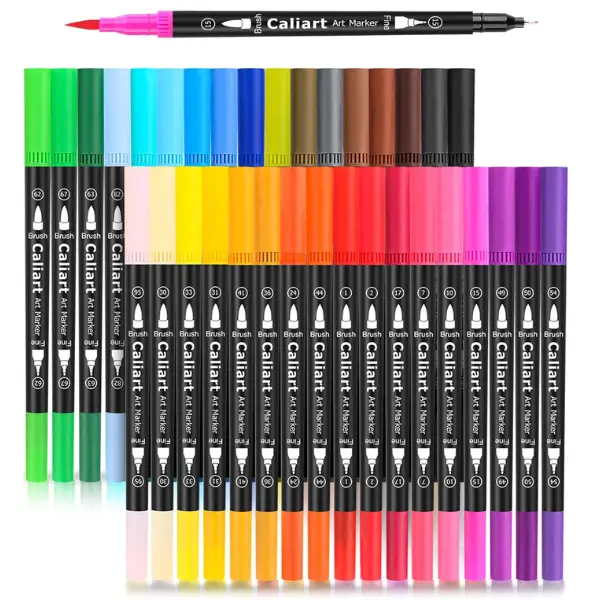 Caliart 34 Double Tip Brush Pens Art Markers