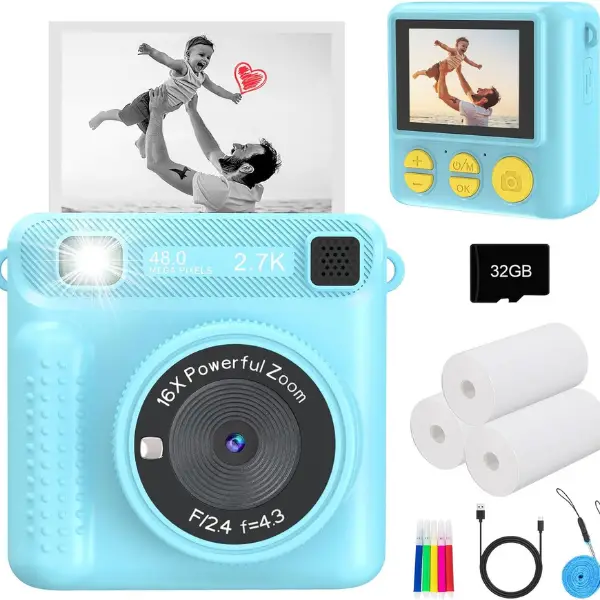 JPVERLY Instant Print Kids Camera – Christmas Edition