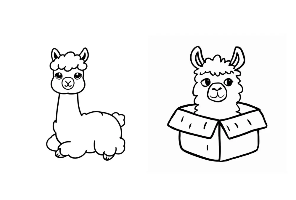 45 Cute Llama Doodle Drawing Ideas for Easy Sketching