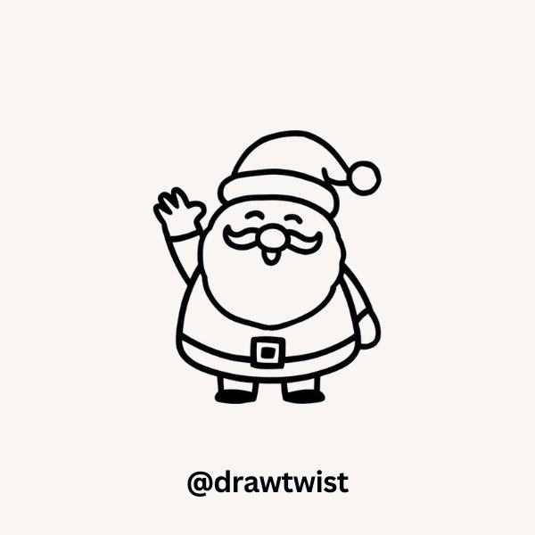 Waving Santa Doodle