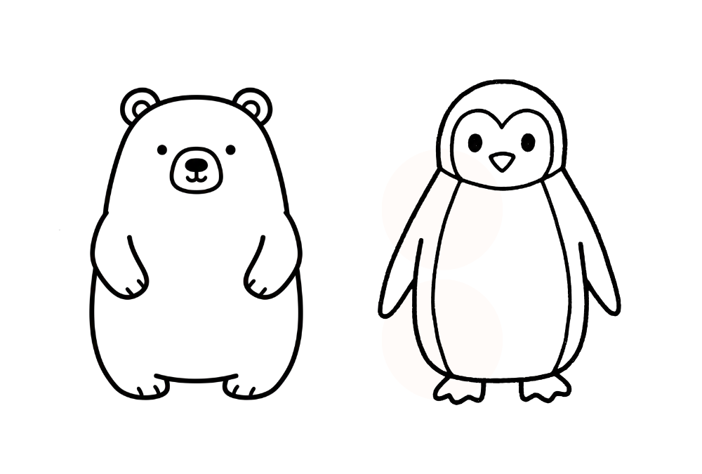 Winter Animal Doodles