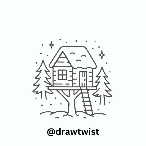 Winter Treehouse Cabin