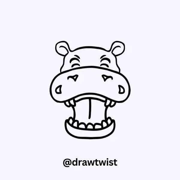 Yawning Hippo Head