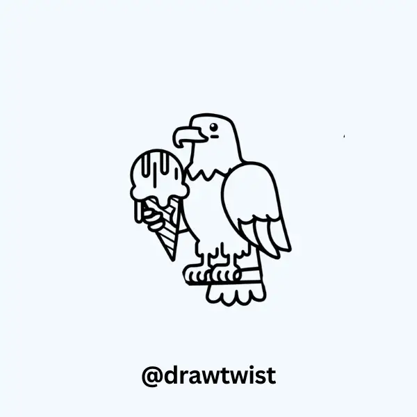 Eagle With a Big Ice Cream ConeApron