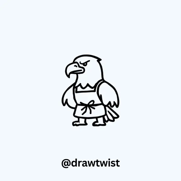 Eagle Wearing a Tiny Apron