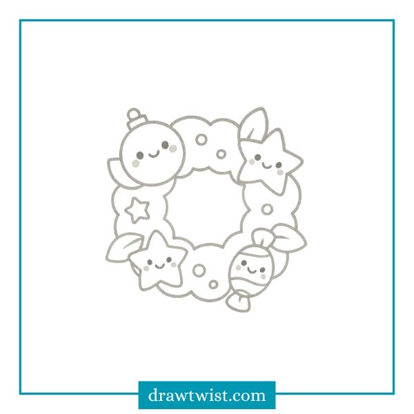 Cute Chibi Christmas Wreath