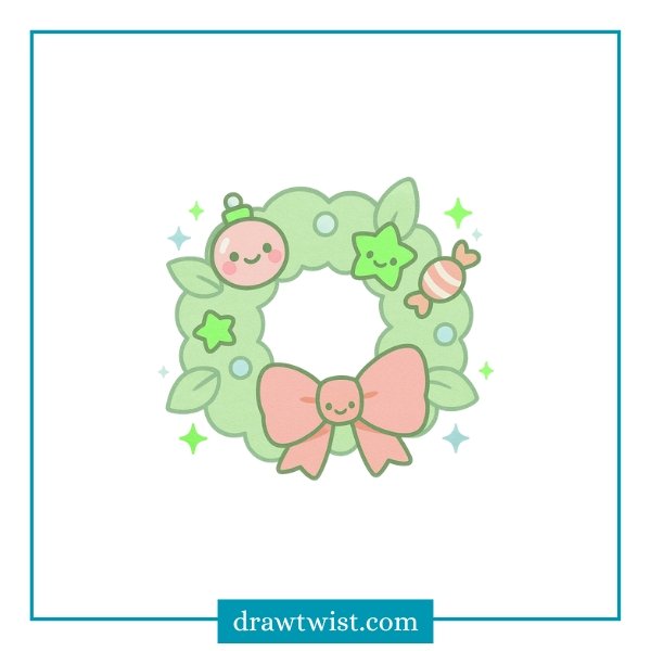 Cute Chibi Christmas Wreath