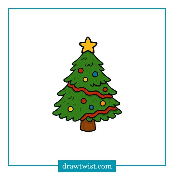 Step 8: Color Your Christmas Tree