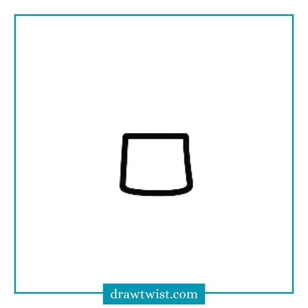 Step 1: Draw the Christmas Tree Trunk