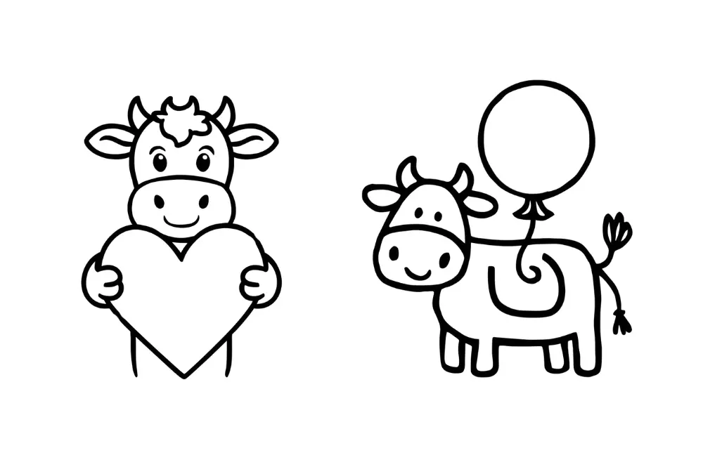 40 Easy and Cute Cow Doodle Ideas