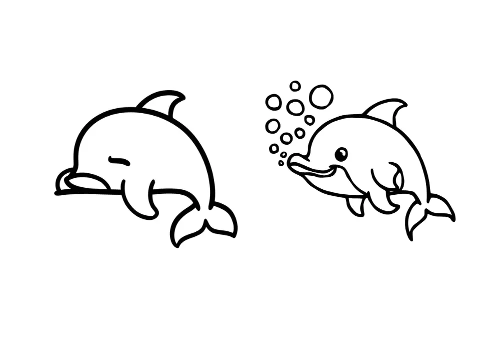 39 Adorable Dolphin Doodle Ideas for Simple Sketching