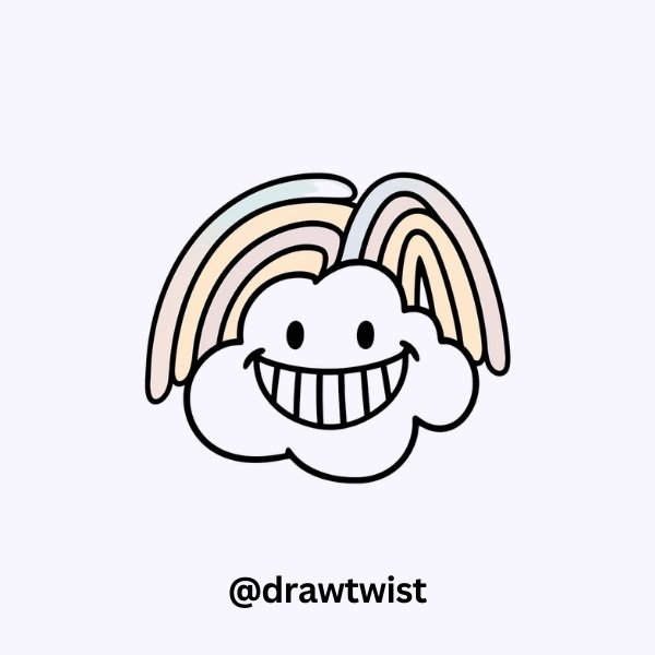 Smiling Cloud with Rainbows