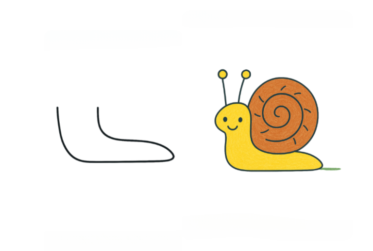 How to Draw a Snail