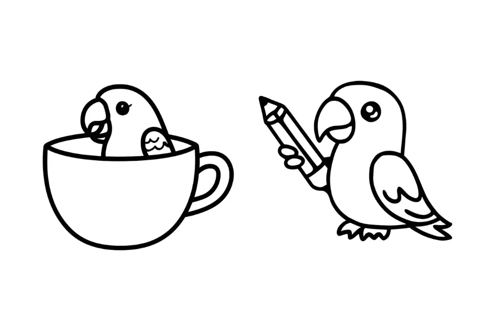 39 Adorable Parrot Doodle Ideas to Draw