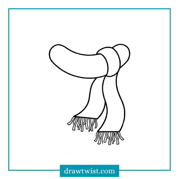 How to Draw Winter Scarf