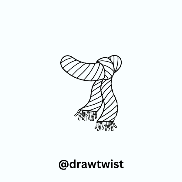 How to Draw Winter Scarf