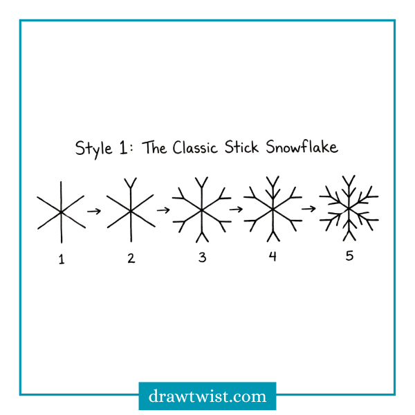 How to Draw Snowflake