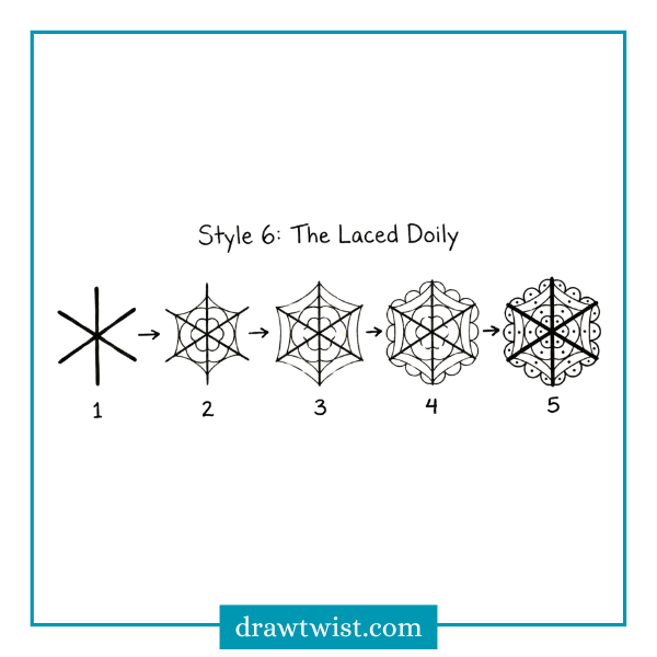 How to Draw Snowflake