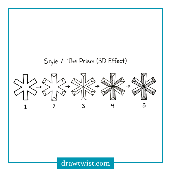 How to Draw Snowflake