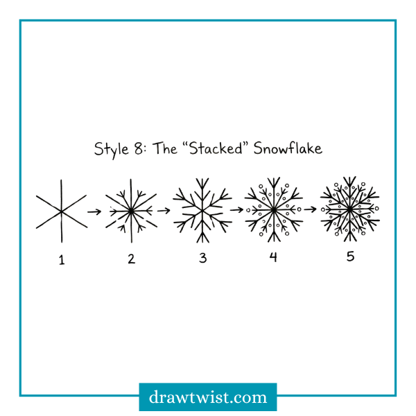How to Draw Snowflake