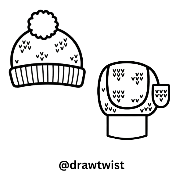 The "Knitted" Look winter mitten and hat